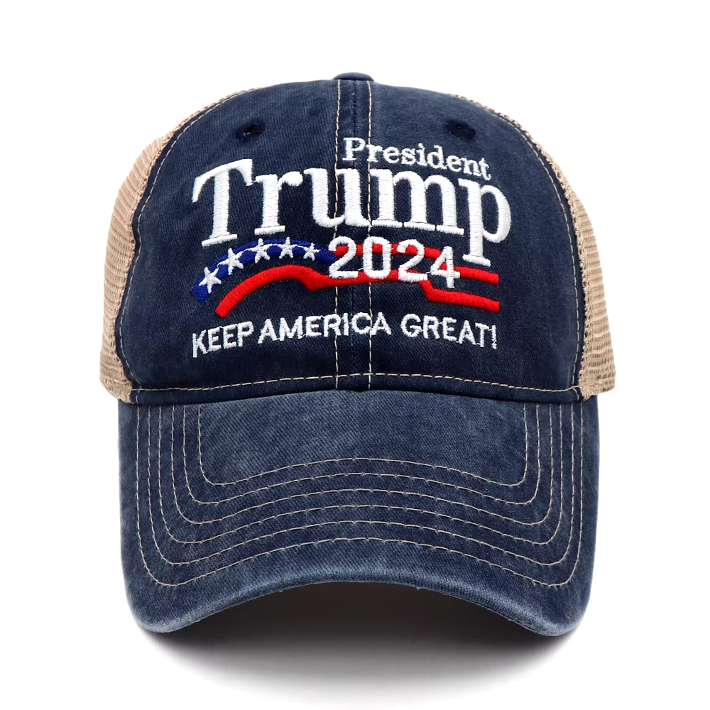 Donald Trump Hat Camouflage Cap Keep America Great MAGA Hat President 2024 American Flag USA Baseball Caps