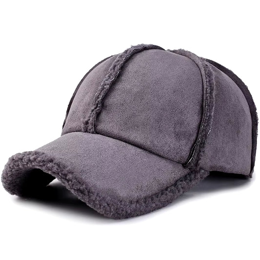 Faux Suede Fleece Winter Dad Hat Women Mens Cap Brown Grey Pink Six Panel Baseball Cap Adjustable