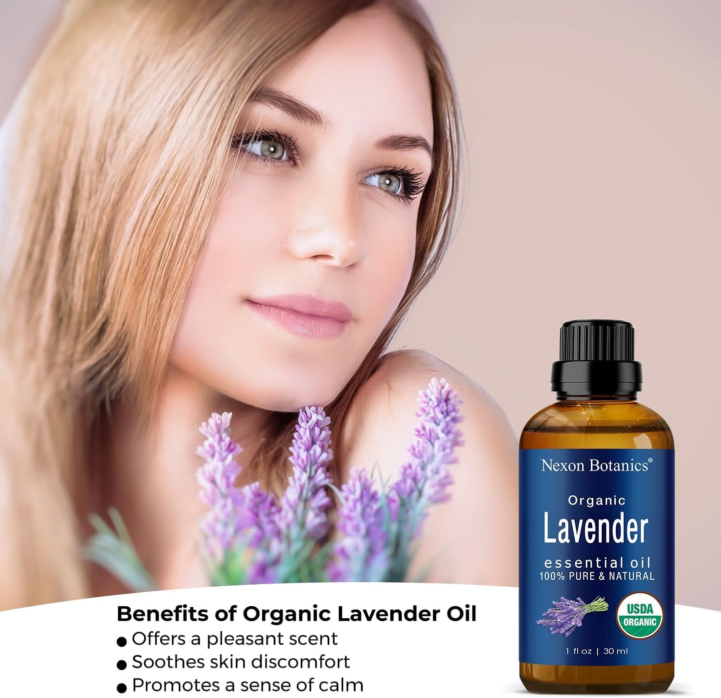 "Luxurious Organic Lavender Essential Oil - Unleash the Power of Nature for Relaxation, Beauty, and Well-Being - Perfect for Diffusers, Aromatherapy, Hair, and Skin Care - 30Ml"