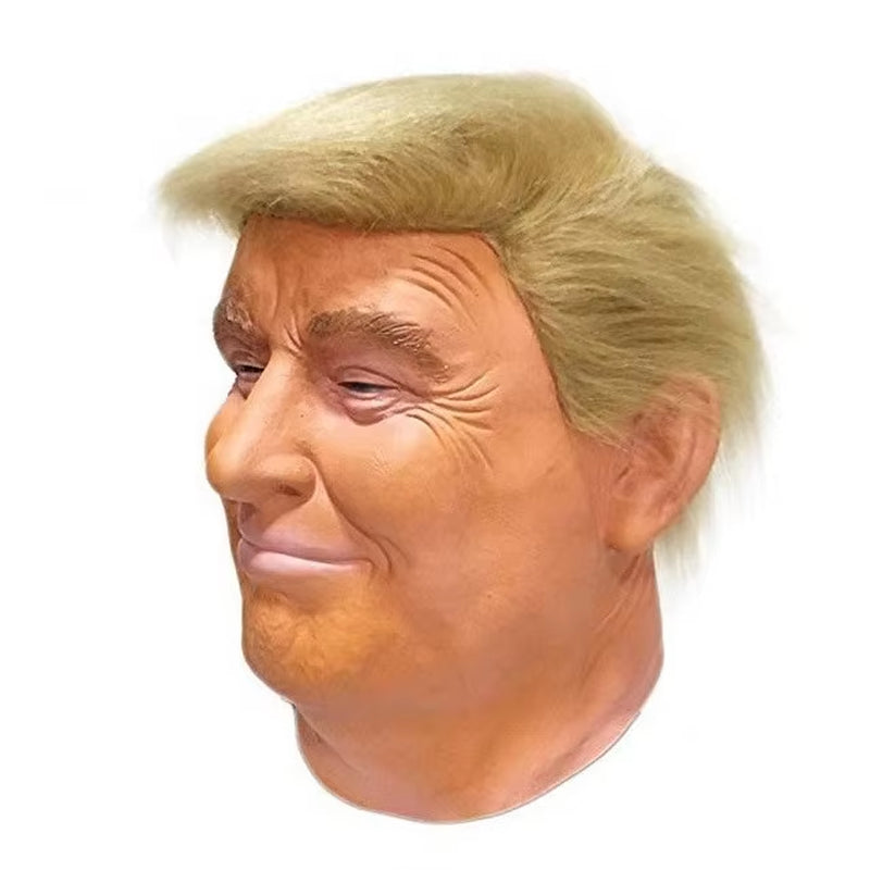 Halloween Trump Mask Easter Day Carnival Realistic Latex Headgear Fans Characters Cosplay Trump Presidential Funny Headgear